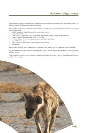 Lion and Hyaena Conservation Planning