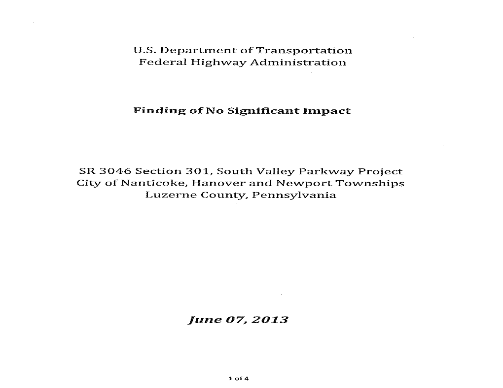 Environmental Assessment Response to Comments Report