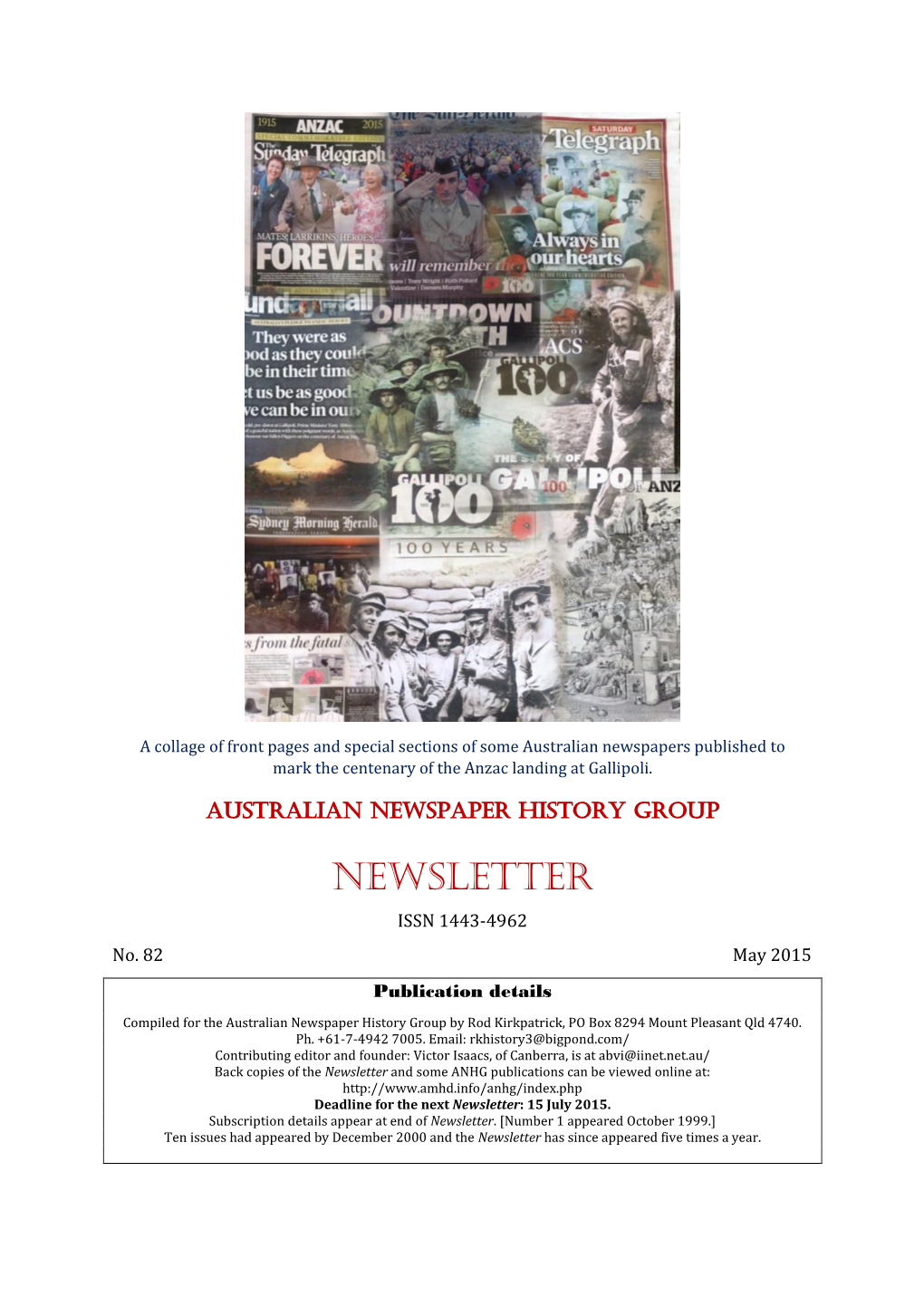 The Changing Appearance of Australian Newspapers