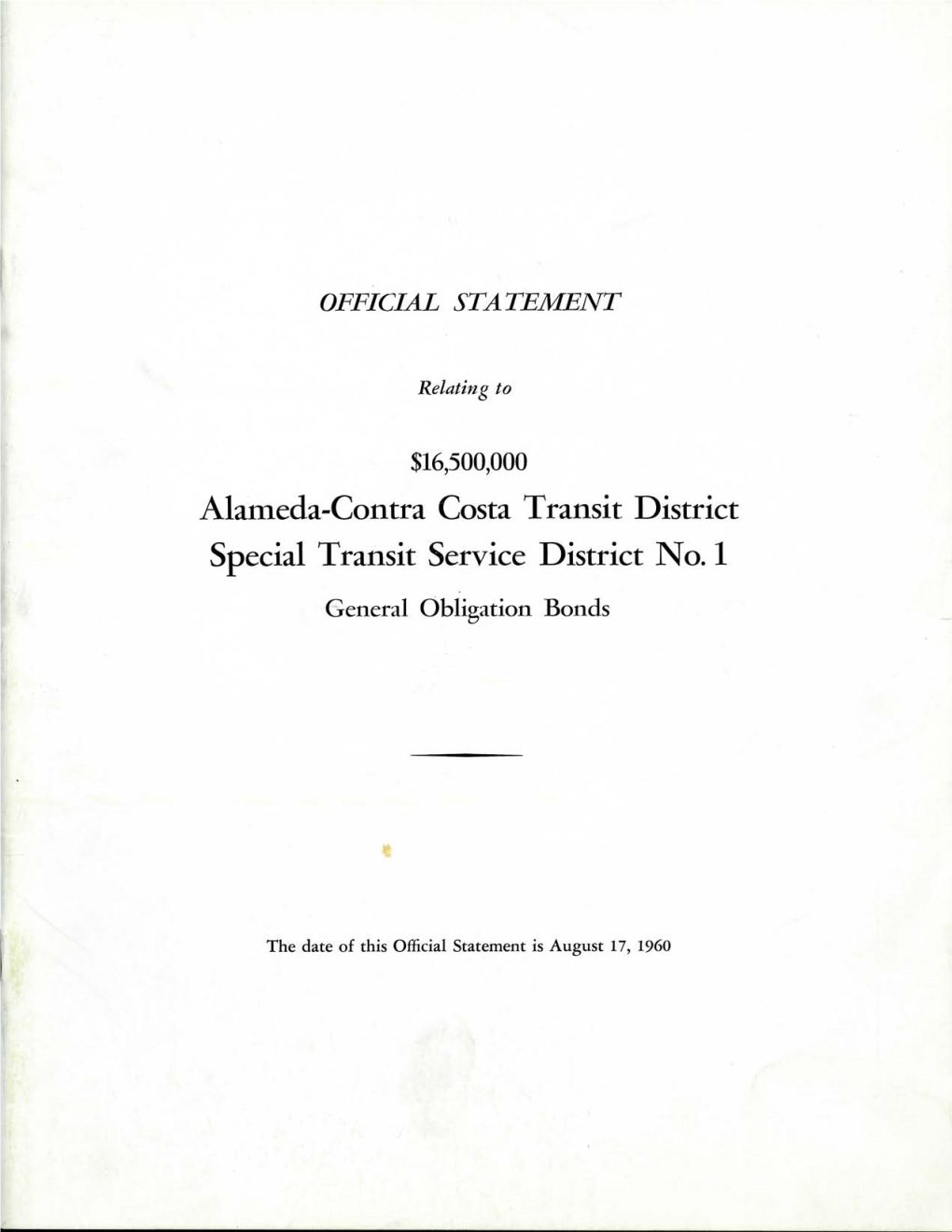 Alameda-Contra Costa Transit District Special Transit Service District No.1