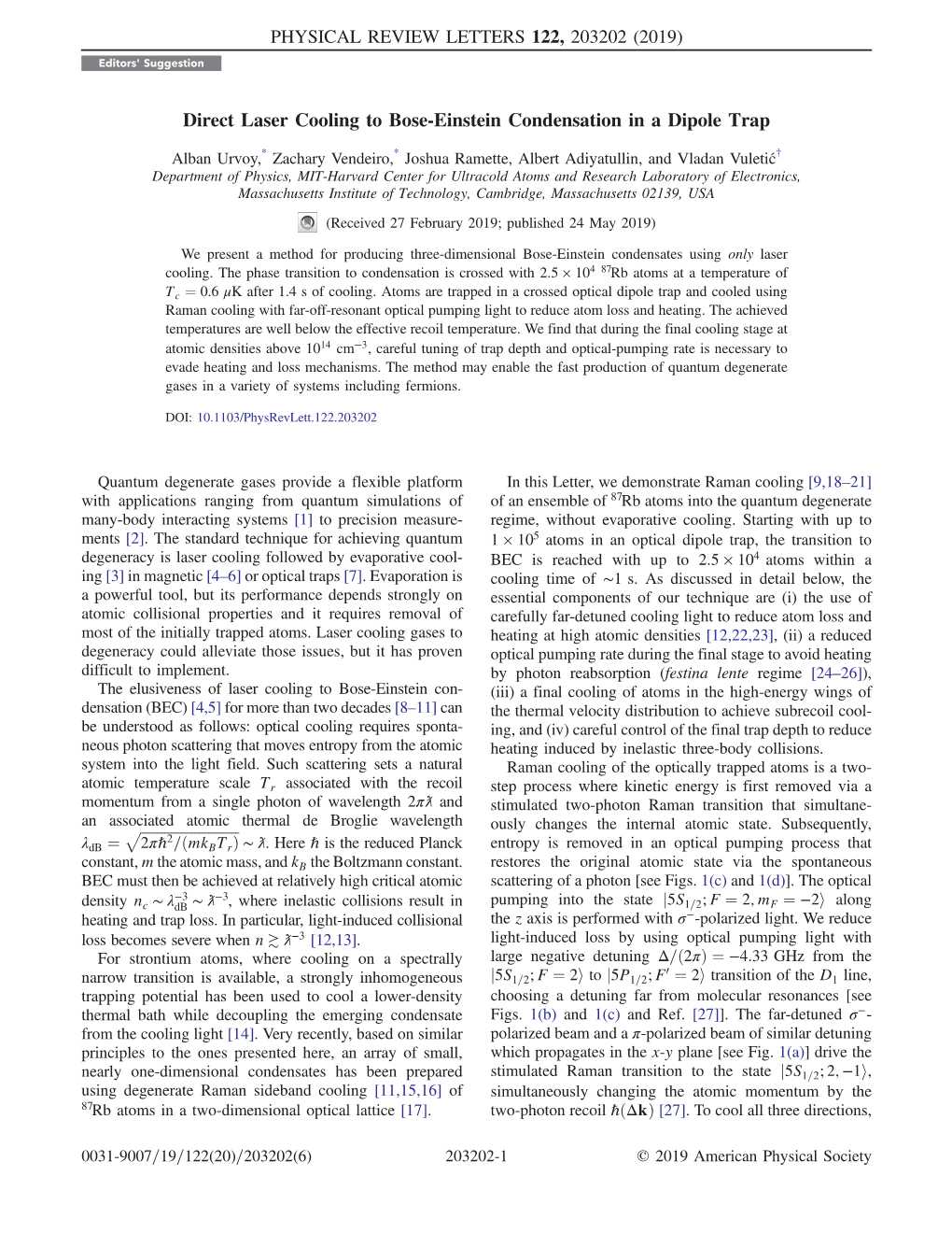 Direct Laser Cooling to Bose-Einstein Condensation in a Dipole Trap