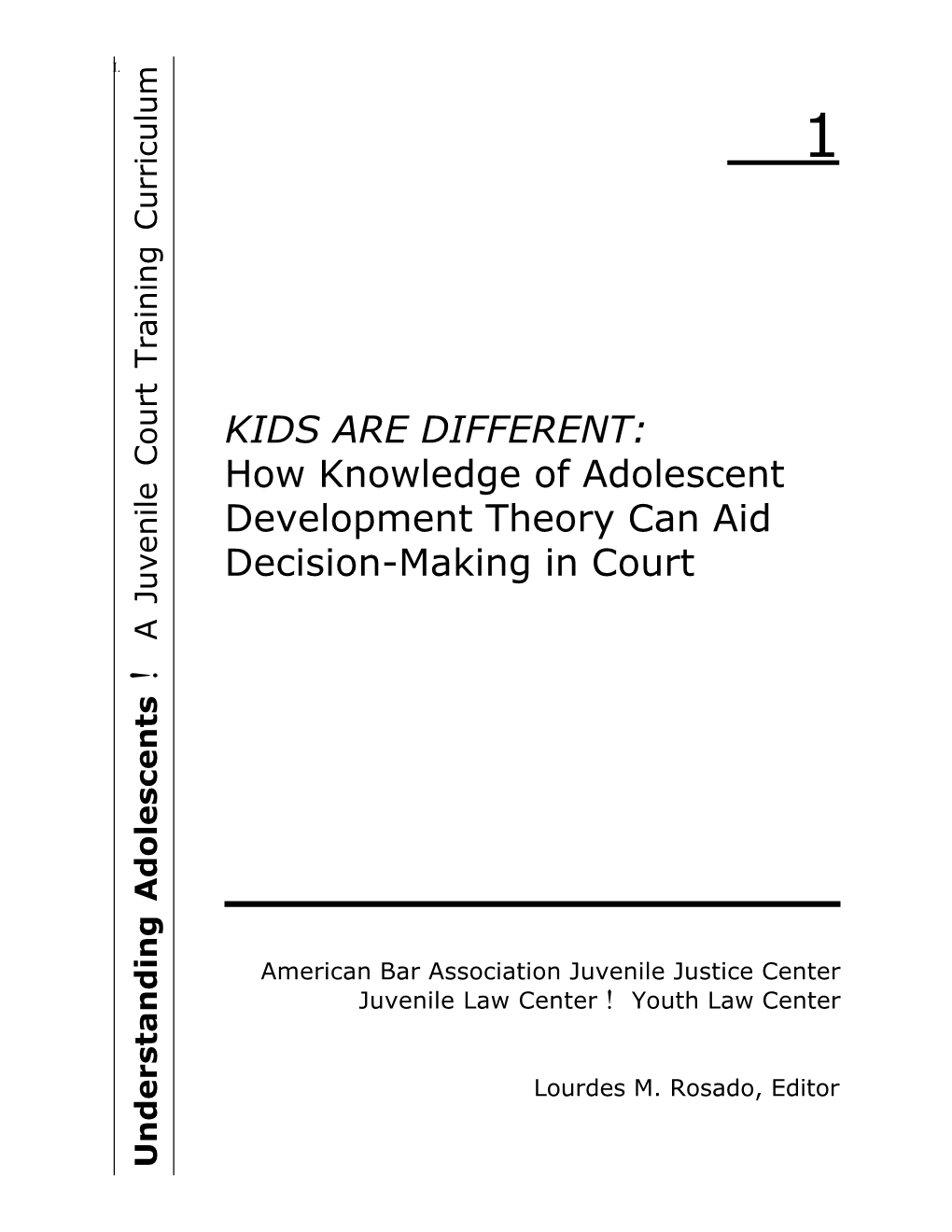 How Knowledge of Adolescent Development Theory Can Aid Decision-Making in Court