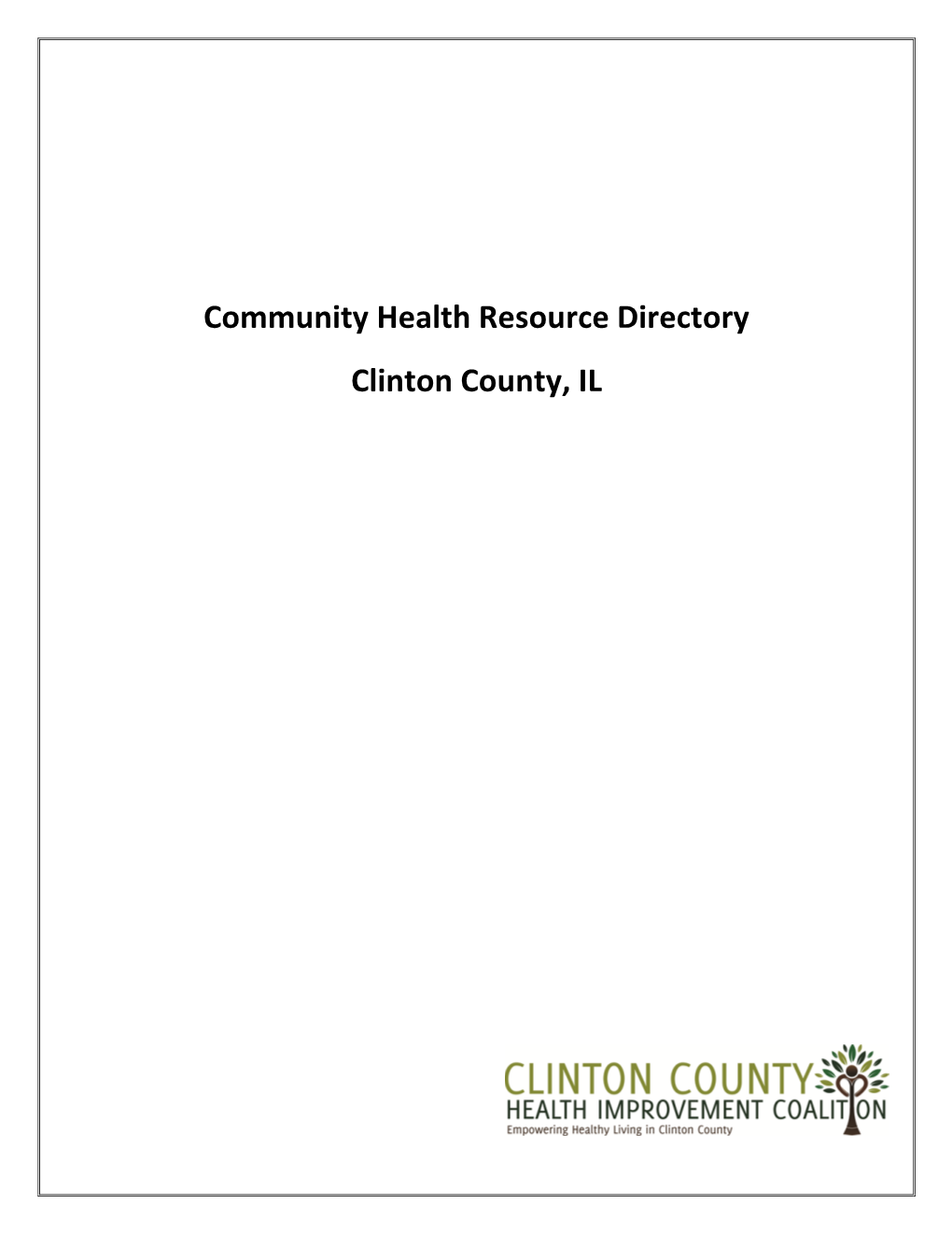 Community Health Resource Directory Clinton County, IL