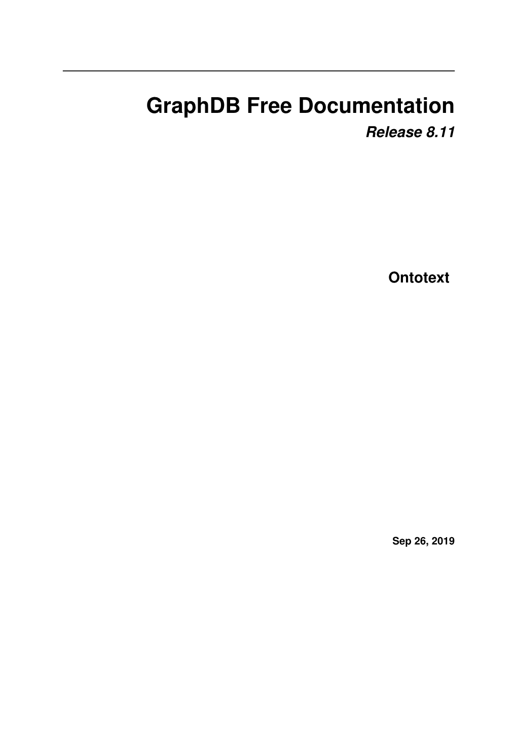 Graphdb Free Documentation Release 8.11
