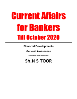 Current Affairs October 2020
