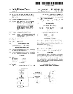 (12) United States Patent (10) Patent No.: US 8,950.465 B2 Lin Et Al