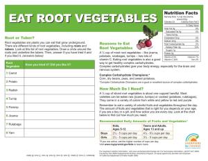Root Vegetables Tubers