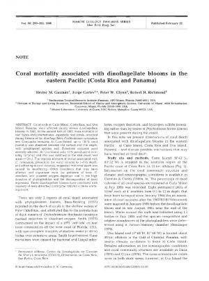 Coral Mortality Associated with Dinoflagellate Blooms in the Eastern Pacific (Costa Rica and Panama)