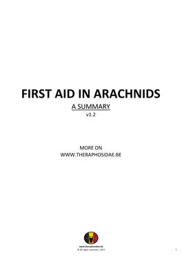 FIRST AID in ARACHNIDS a SUMMARY V1.2