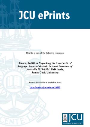 Imperial Rhetoric in Travel Literature of Australia 1813-1914. Phd Thesis, James Cook University