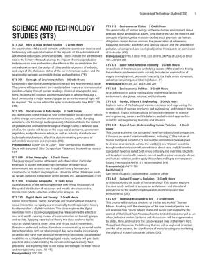 Science and Technology Studies (STS) 1