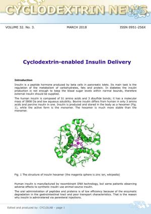 Cyclodextrin-Enabled Insulin Delivery
