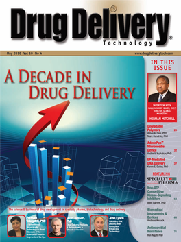 Drug Delivery Technology May 2010 Vol 10 No 4 States, Canada, and Mexico