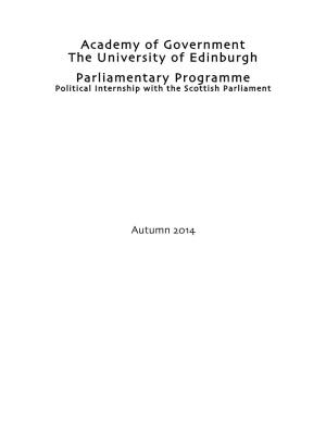 Academy of Government the University of Edinburgh