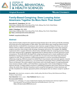 Family-Based Caregiving: Does Lumping Asian Americans Together Do More Harm Than Good?