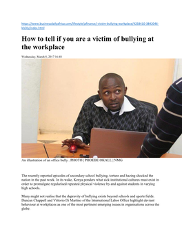 How to Tell If You Are a Victim of Bullying at the Workplace