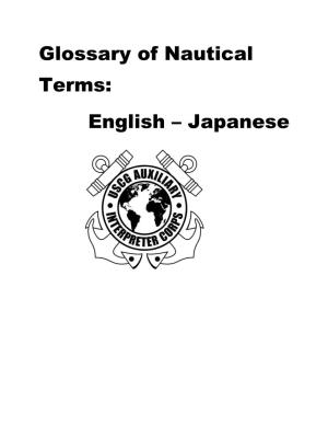 Glossary of Nautical Terms: English – Japanese