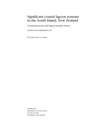 Significant Coastal Lagoon Systems in the South Island, New Zealand