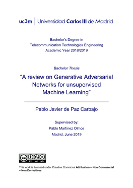 “A Review on Generative Adversarial Networks for Unsupervised Machine Learning”