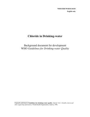 Chloride in Drinking-Water