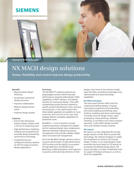Siemens PLM NX Mach Design Solutions Fact Sheet