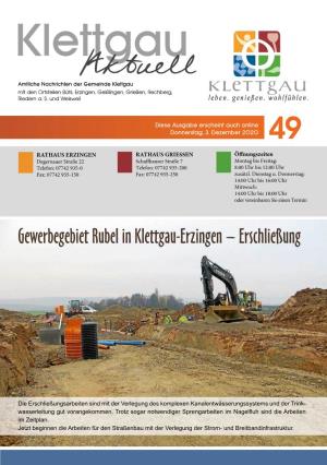 Gewerbegebiet Rubel in Klettgau-Erzingen – Erschließung