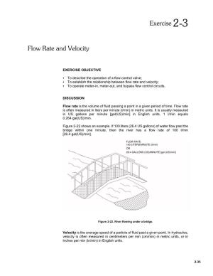 Exercise 2-3 Flow Rate and Velocity