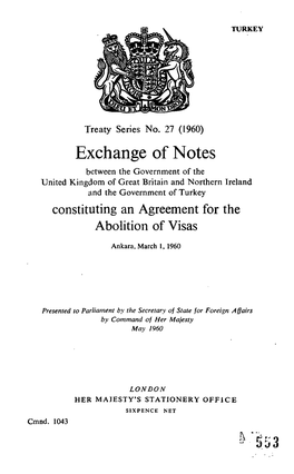 Exchange of Notes