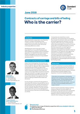 Who Is the Carrier?