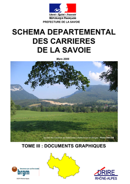 Schema Departemental Des Carrieres De La Savoie