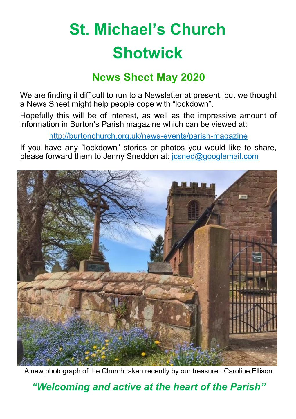 St. Michael's Church Shotwick News Sheet May 2020