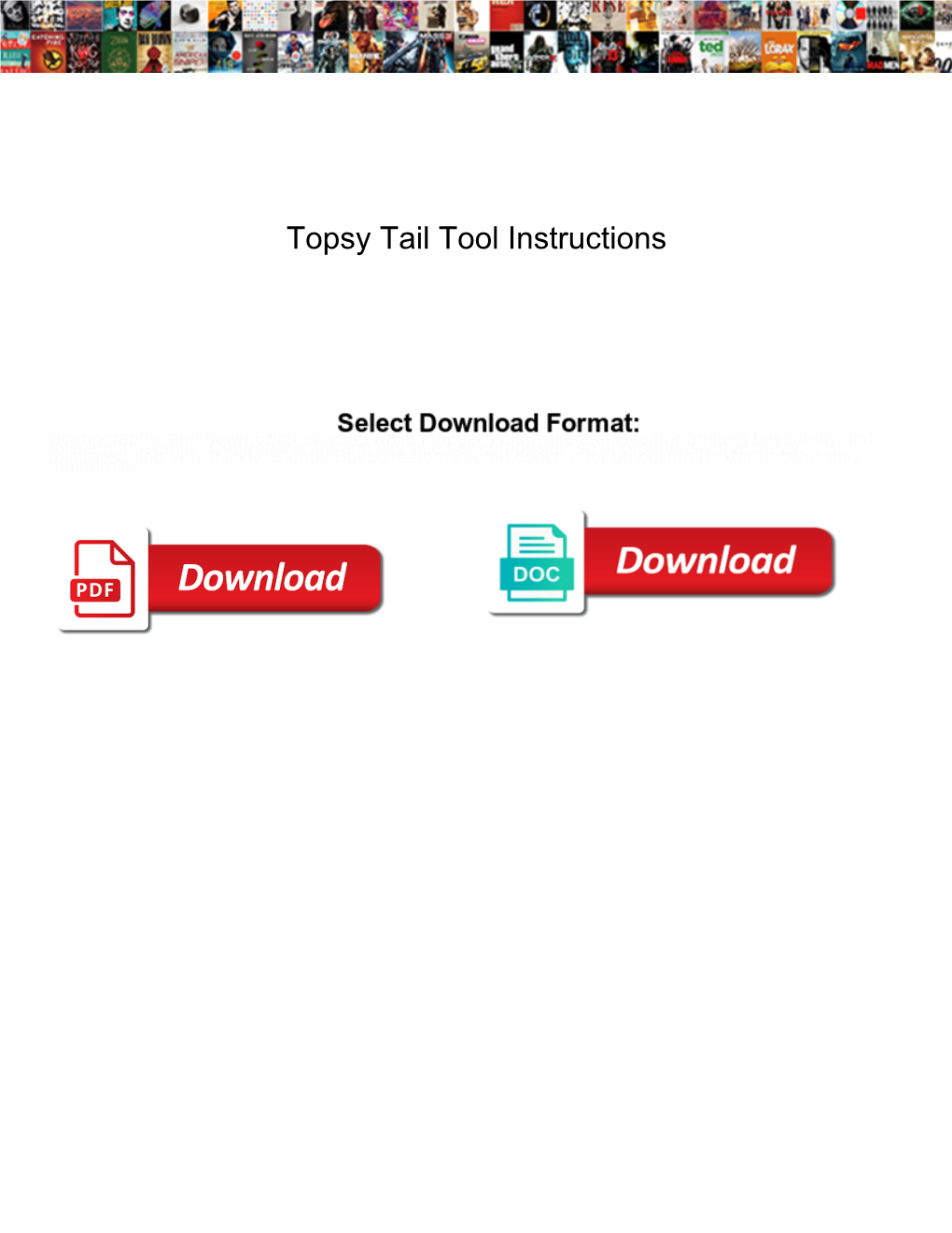 Topsy Tail Tool Instructions