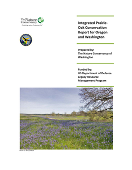 Integrated Prairie-Oak Conservation Report for Oregon and Washington