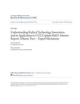 Understanding Radical Technology Innovation and Its Application To