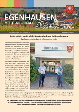 Egenhausen Mitteilungsblatt