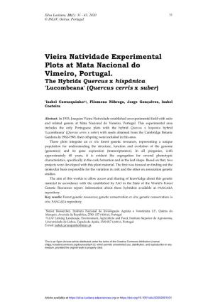Vieira Natividade Experimental Plots at Mata Nacional Do Vimeiro, Portugal