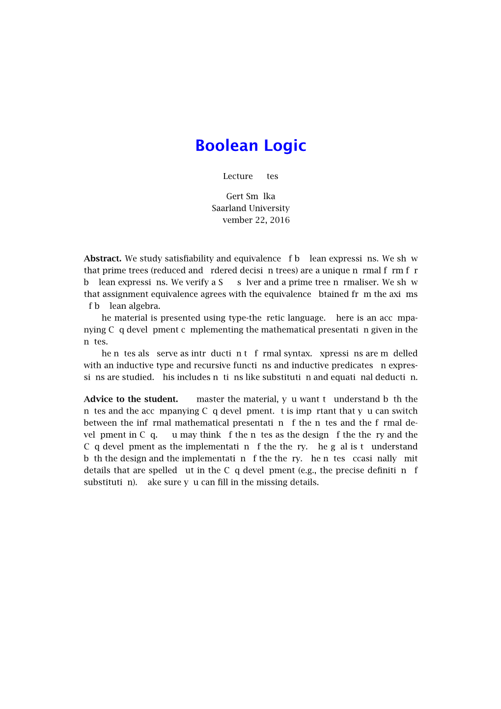 Boolean Logic