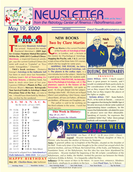 NEWSLETTERNOW WEEKLY! with Art by Vera ! from the Astrology Center of America / Astroamerica.Com