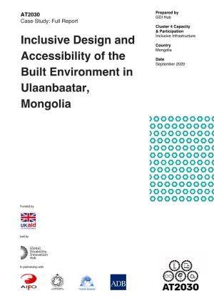 Inclusive Design and Accessibility of the Built Environment In