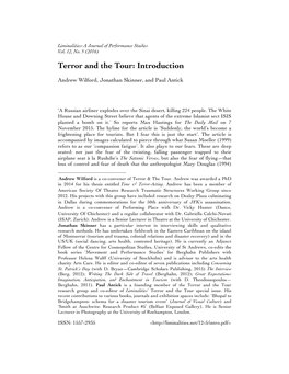 Terror and the Tour: Introduction