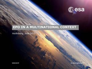 Epo in a Multinational Context
