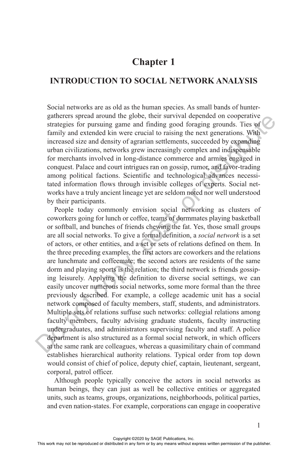Chapter 1. Introduction to Social Network Analysis