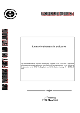 Recent Developments in Evaluation