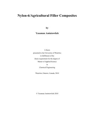 Nylon-6/Agricultural Filler Composites