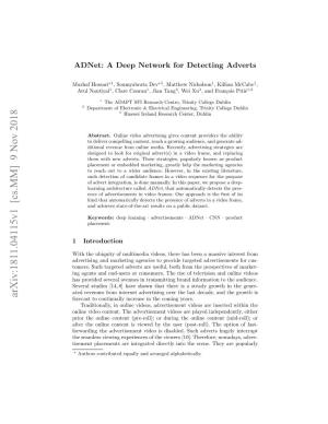 Adnet: a Deep Network for Detecting Adverts
