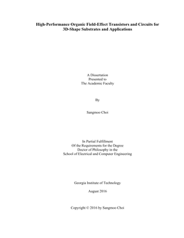 High-Performance Organic Field-Effect Transistors and Circuits for 3D-Shape Substrates and Applications