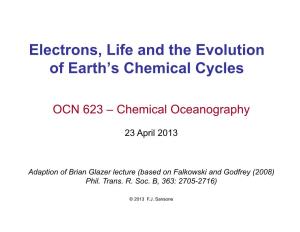 Electrons, Life and the Evolution of Earth's Chemical Cycles