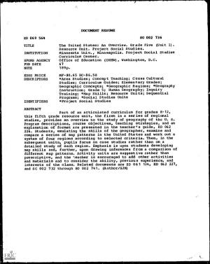 DOCUMENT.RESUME SO 002 736 the United States