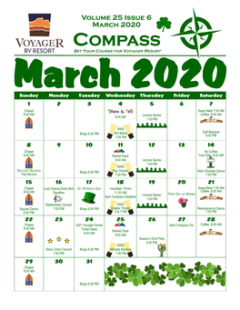 March 2020 COMPASS SET YOUR COURSE for VOYAGER RESORT