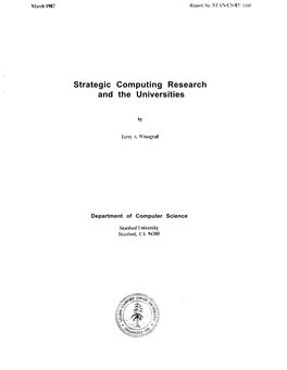 Strategic Computing Research and the Universities